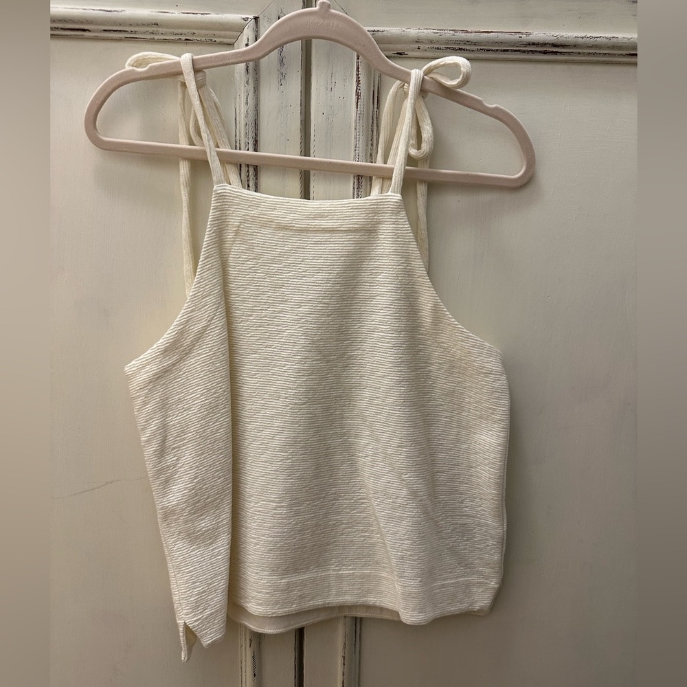 Madewell Ivory Toe Strap Halter Tank Top NWT size Medium